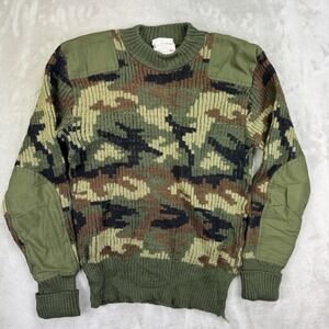 Brigade Quartermasters Camo Woolly Pully Sweater Size 42 Small 100% Wool England